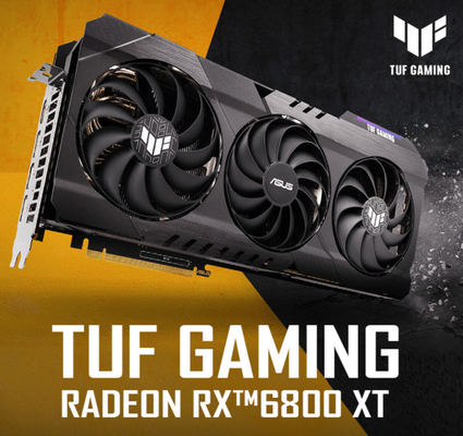 Cạc đồ họa Rx 6800xt hiệu suất cao Máy khai thác card đồ họa 16gb 256 bit